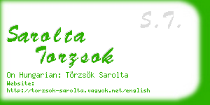 sarolta torzsok business card